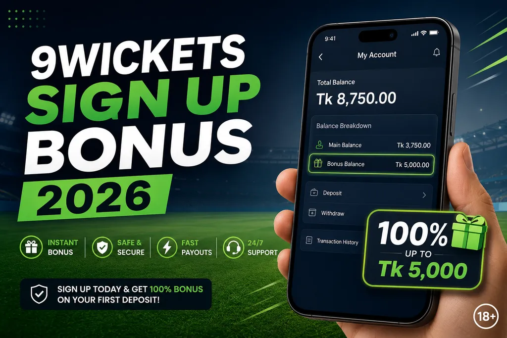 9Wickets Sign Up Bonus – How to Claim the 100% First Deposit Offer